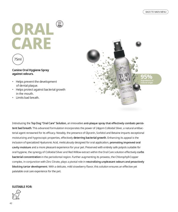 Top Dog Oral Care spray antitartru pentru câini
