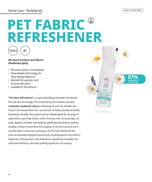 Pet Fabric Refreshener solutie indepartare miros animale companie