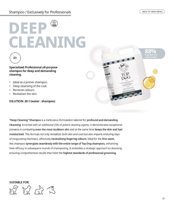 Sampon TopDog Deep Cleaning pentru curatare profunda