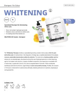 Sampon profesional pentru caini albi TopDog Whitening