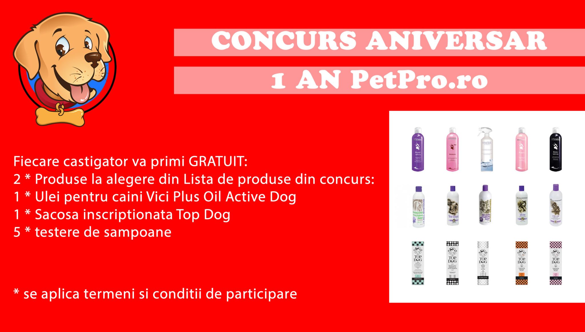 Concurs aniversar - 1 an PetPro.ro