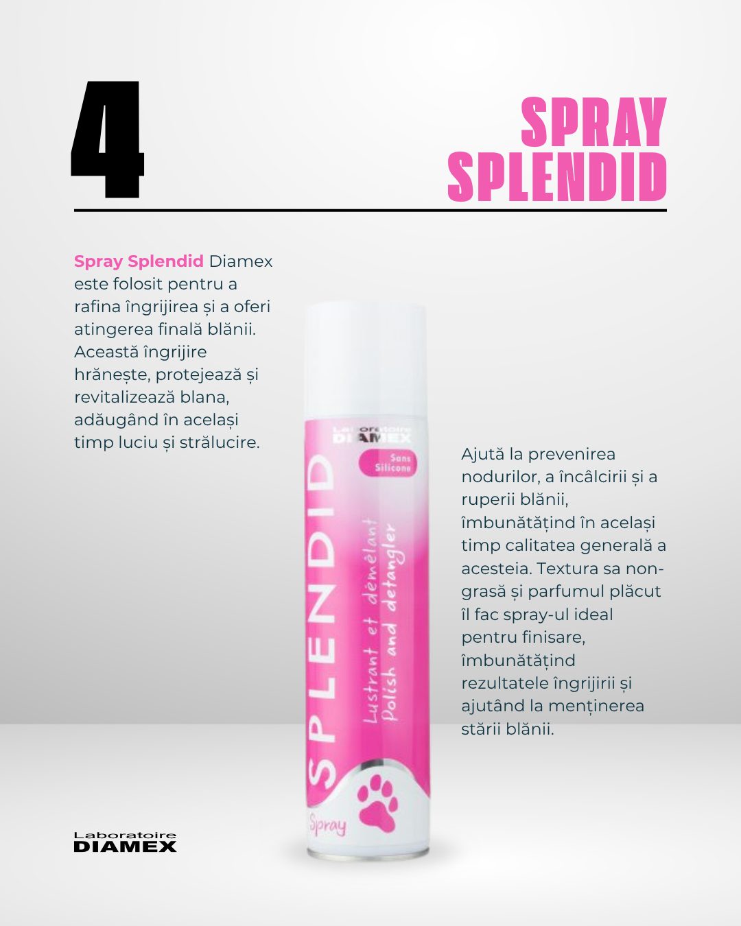 Spray nutritiv și de finisare – Diamex Splendid