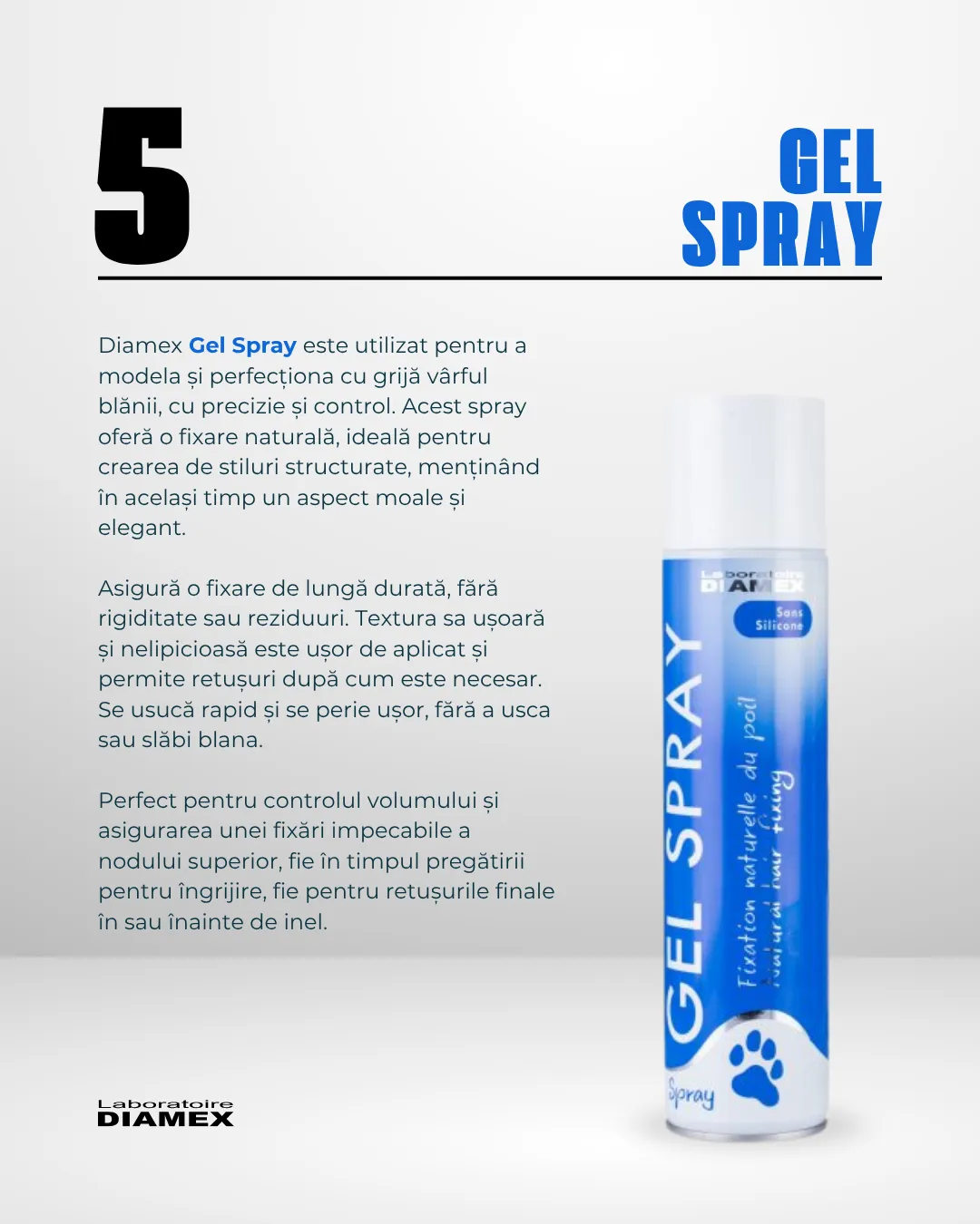 Spray gel de fixare – Diamex Gel Spray