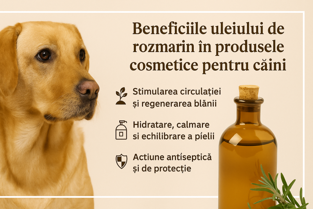 Beneficiile uleiului de rozmarin în produsele cosmetice pentru câini