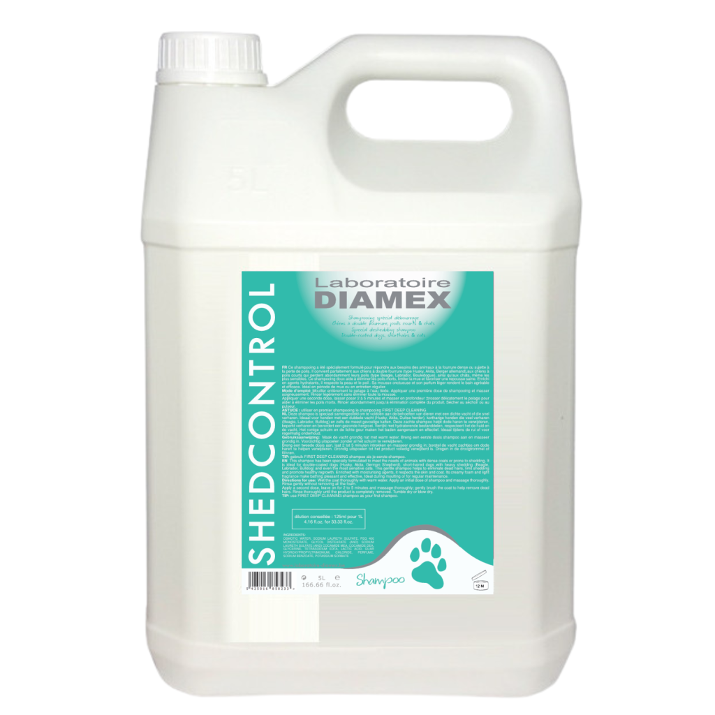 Sampon pentru caini Diamex ShedControl reduce naparlirea - 5 lt