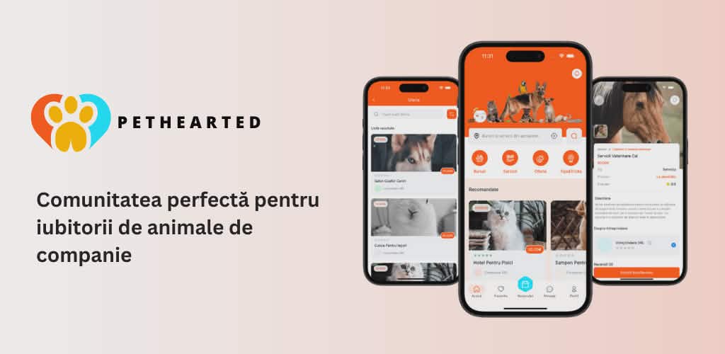 Pethearted aplicația care aduce iubitorii de animale mai aproape de furnizorii lor preferați