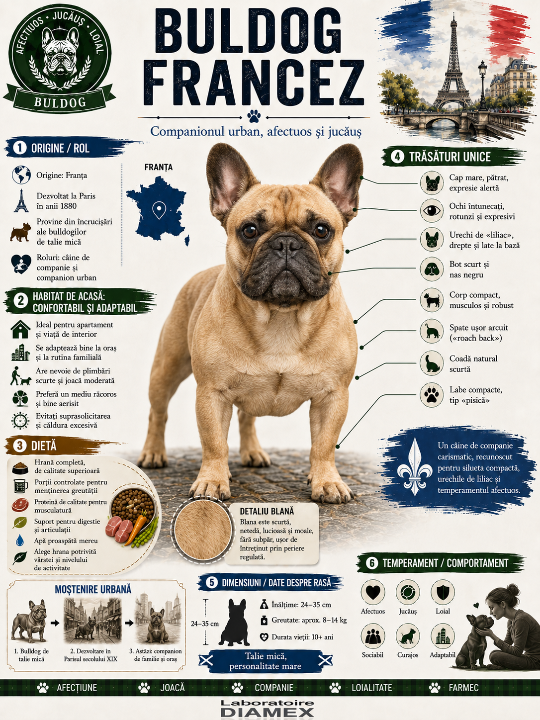Buldog Francez origine, temperament, dietă, îngrijire și grooming pentru French Bulldog